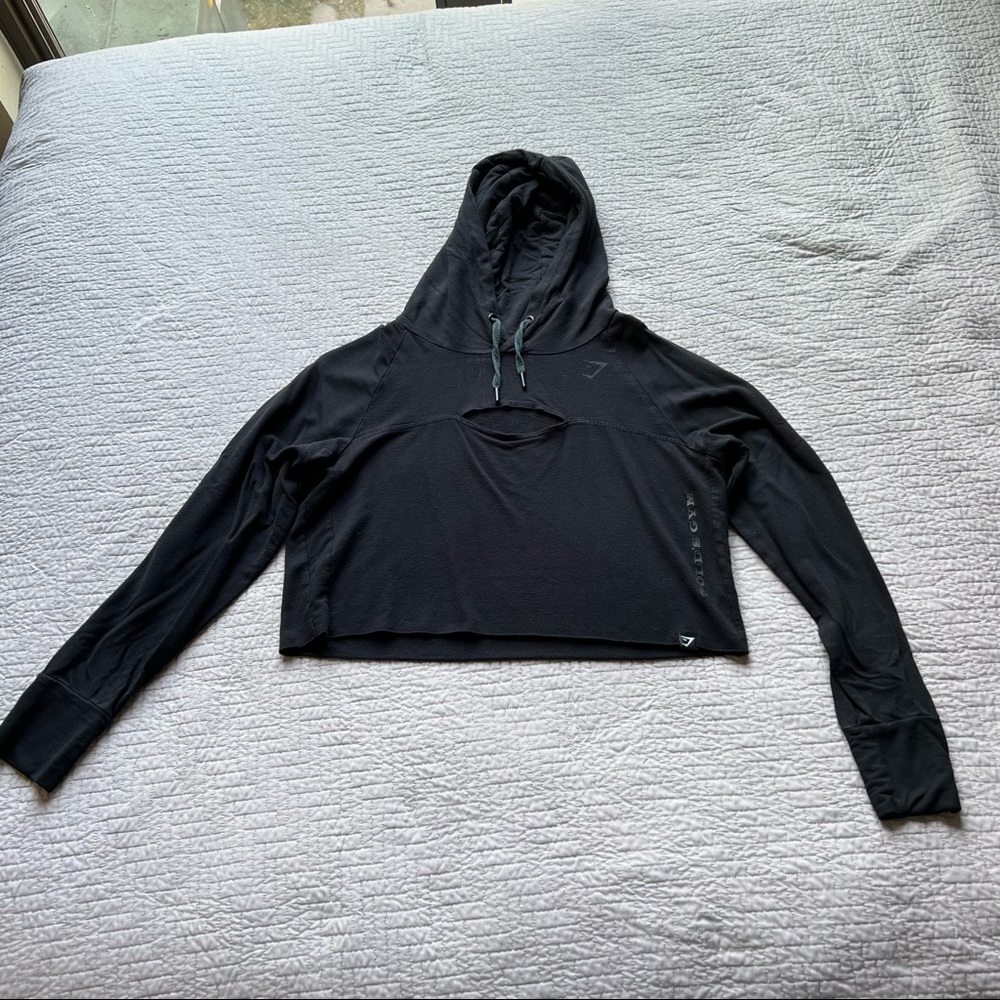 Gymshark Golds Gym cropped hoodie size m